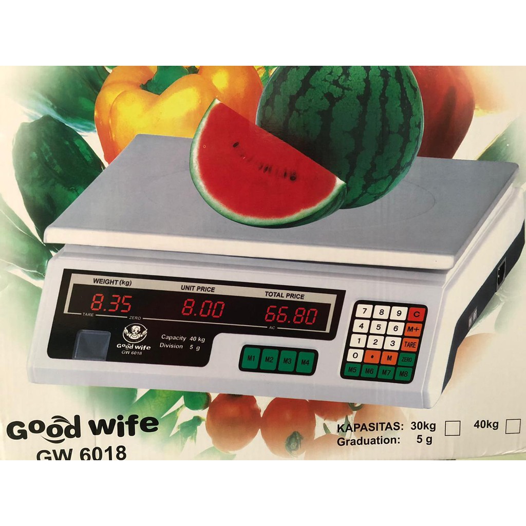 Digital Computing Capacity 40 kg GW 6018 /Timbangan Buah