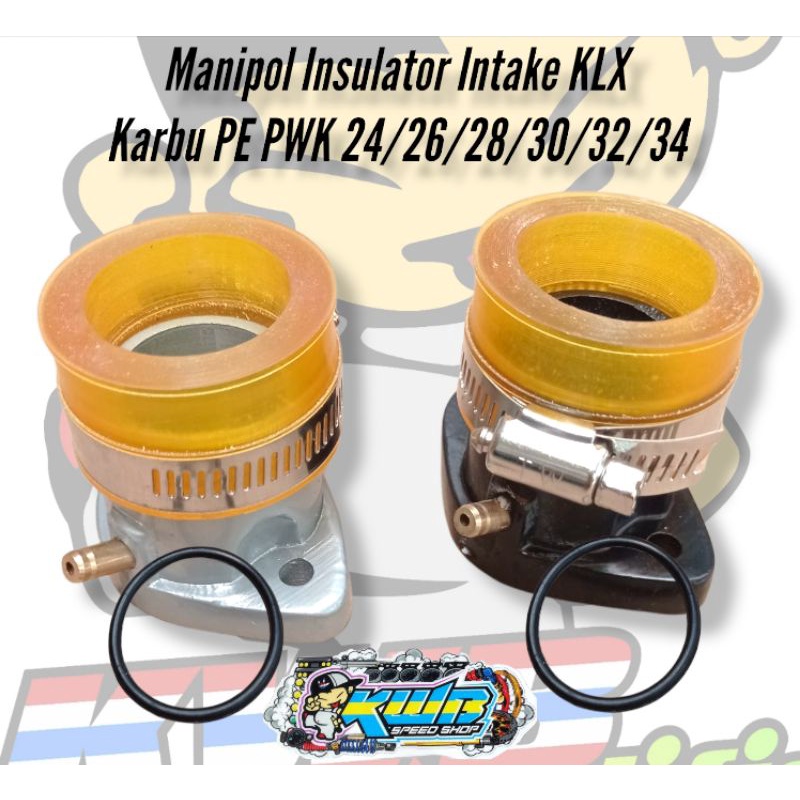 Manipol KLX Manifold klx Intake manipol Karet Manifold Insulator Intake Intek Manipol Karburator KLX150-KLX 150 PE 28 PE PWK 28/30/32/34/35