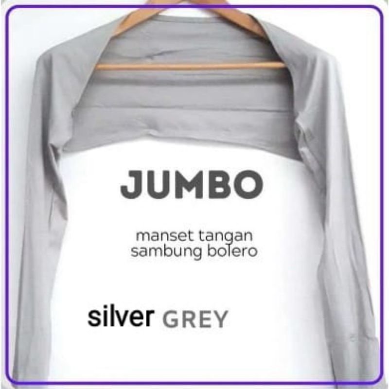 BOLERO.manset tangan sambung jumbo(XL)bahan kaos rayon super