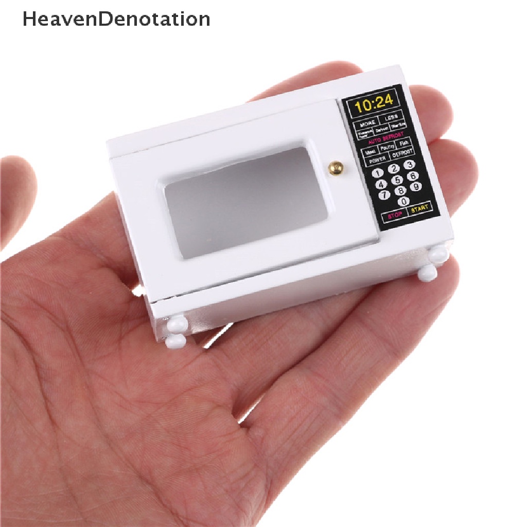 [HeavenDenotation] Dollhouse Miniature Furniture Kitchen Accessory Wood Microwave Oven 1:12