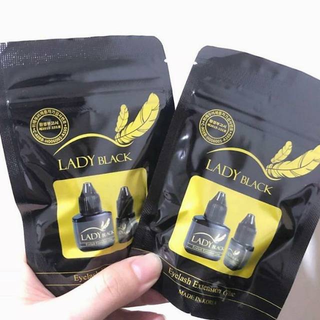 Lady black / Lady Glue 5 dan 10 gr / K GLUE eyelash extension / NAVINA MERAH LEM tanam bulumata