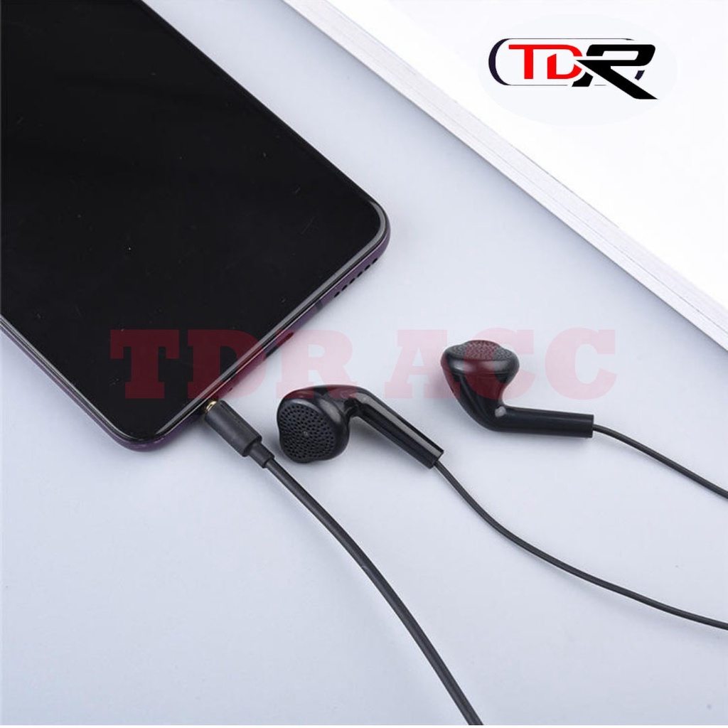 HEADSET - EARPHONE - HANDSFREE SAMSUNG J1 ACE ORI VIETNAM HITAM KABEL BESAR SUARA EXTRA BASS PANJANG 1.5 METER