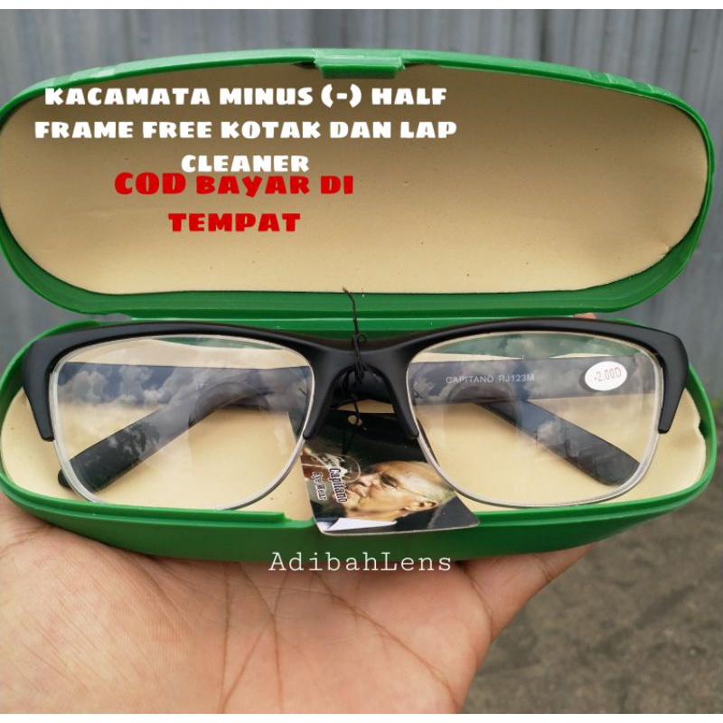 Kacamata minus (-) Kacamata Rabun jauh Kacamata pria wanita frame gantung/half Frame