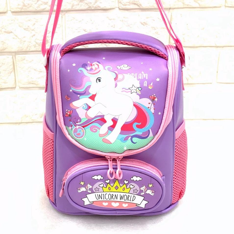 Recomended.. Tas anak selempang busa tebal berkualitas unicorn laki perempuan travel susu