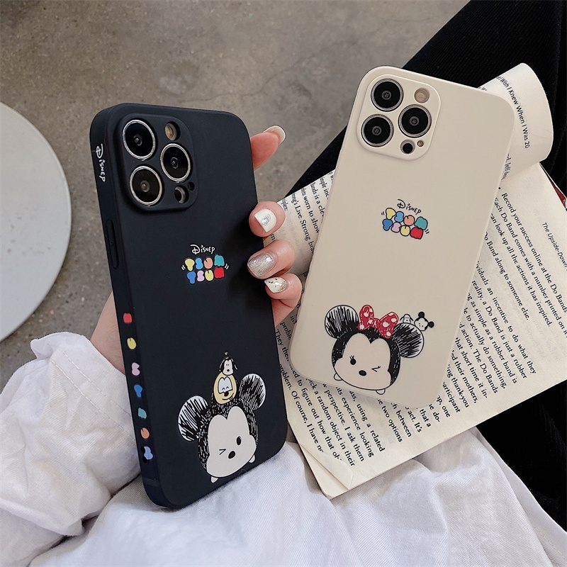 Straight side Disney case iphone 11 12 13 pro max X/Xs max xr 7 8 plus se2020 all-inclusive soft shell anti-fall protective cover