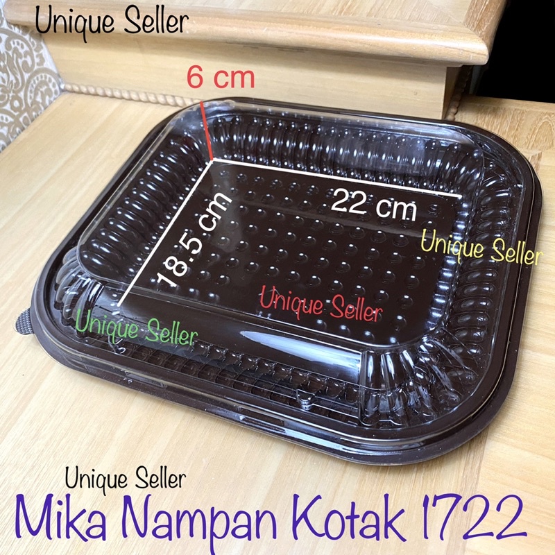 [10 pcs] Nampan Mika Kotak 1722 ISI 10 / Nampan Kotak Plastik 1722 / Nampan Mika Plastik Persegi / Nampan Mika Plastik Sedang