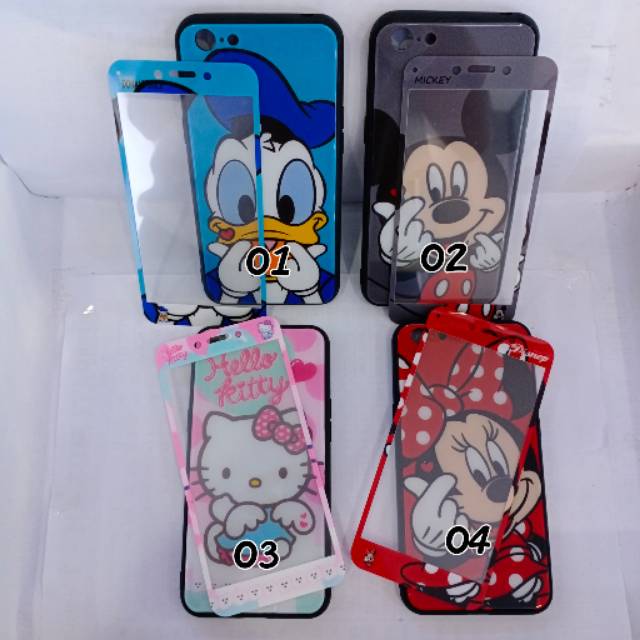 Case kaca gambar + anti gores Oppo A71