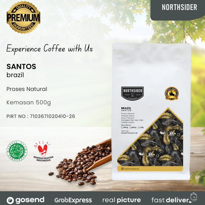 

[ COD ] BIJI KOPI ARABIKA BRAZIL SANTOS NATURAL - 500G NORTHSIDER COFFEE PROMO SPECIAL Kode 732