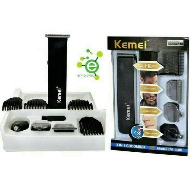 Cliper Kemei KM-3590 5in 1 Recharger alat cukur rambut