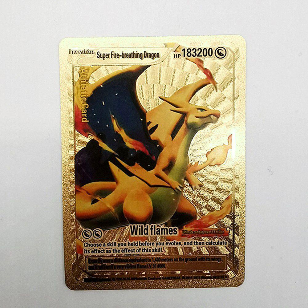 QUINTON Kartu Pokemon Hadiah Natal 54pcs /set Charizard Vmax GX Collection Pikachu Energy Card