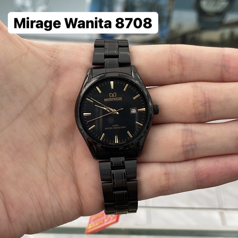 Jam Tangan Mirage 8708 Wanita Hitam