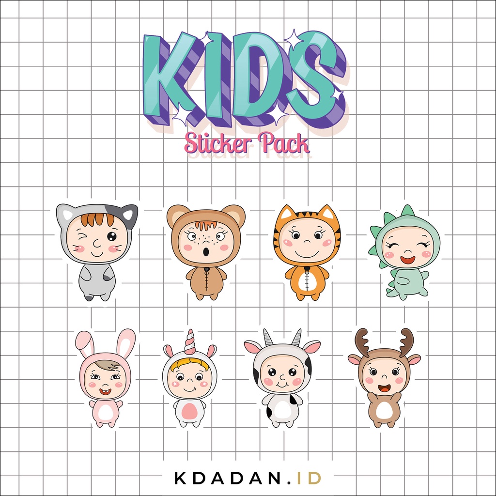 

Kids Sticker Mini Pack / Stiker Anak-Anak / KIDS-001