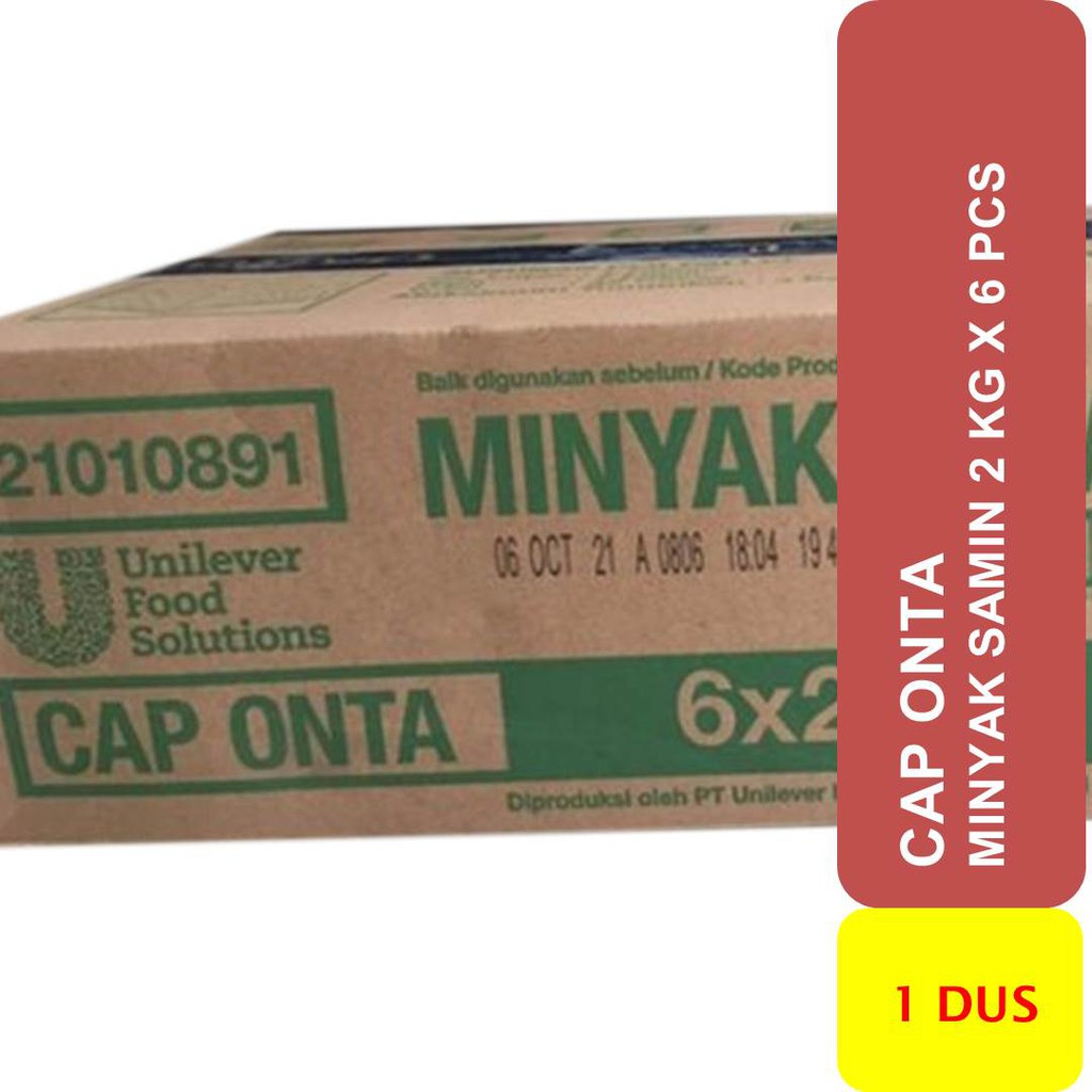 

CAP ONTA Minyak Samin kaleng 2 kg x 6 pcs kemasan Kardus