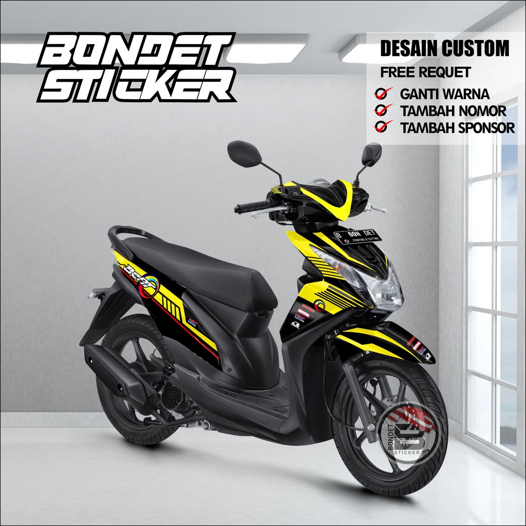 STIKER MOTOR - DECAL MOTOR HONDA BEAT FI INJEKSI 2012/2013/2014