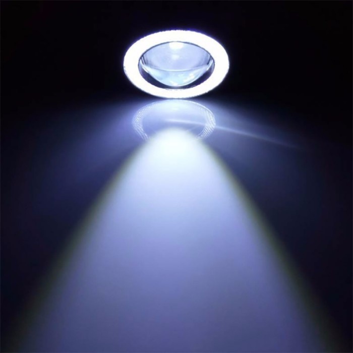 Foglamp LED Angel Eyes 89mm / 3.5 Inci Inch Projector Universal Mobil 89 mm Lampu Kabut Foglight