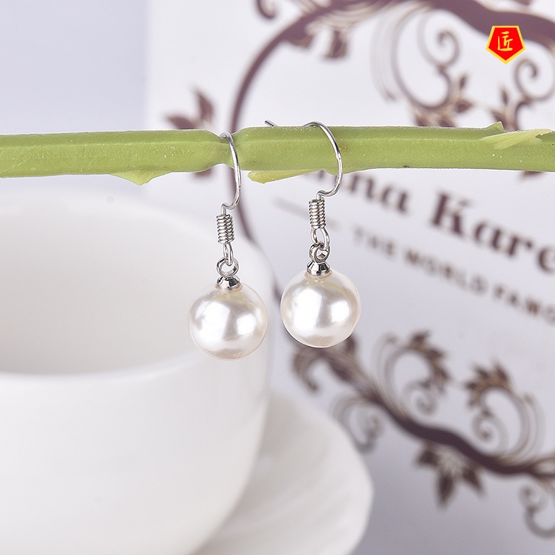 [Ready Stock]Korean Style Silver Natural Pearl Earrings