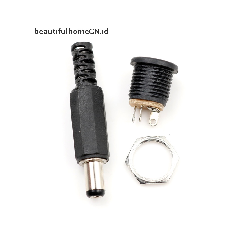 10 Pcs Konektor Sekrup Power Plug DC Male Female Ukuran 5.5mm x 2.1mm