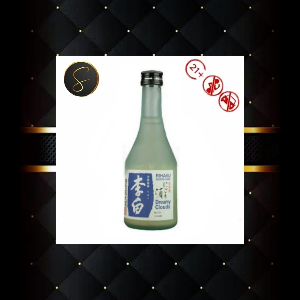 JAPANESE SAKE RIHAKU JUNMAI DREAMY CLOUD NIGORI SAKE 300ML