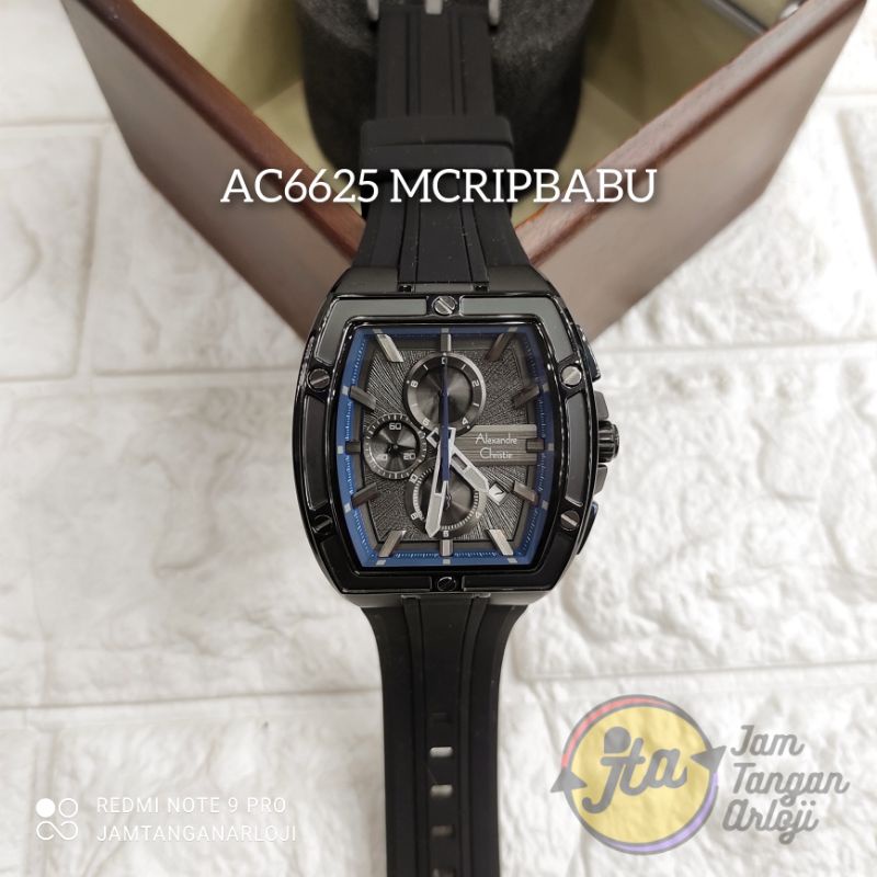 New Alexandre Christie AC 6625 Jam Tangan Pria AC6625 Ori MCRIPBABU Black Navy