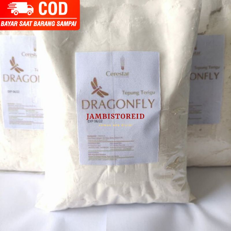 

(JAMBISTOREID) JAMBI LANGSUNG KIRIM Tepung Terigu Merk Dragon Fly Repack 1kg Kilo Jambi