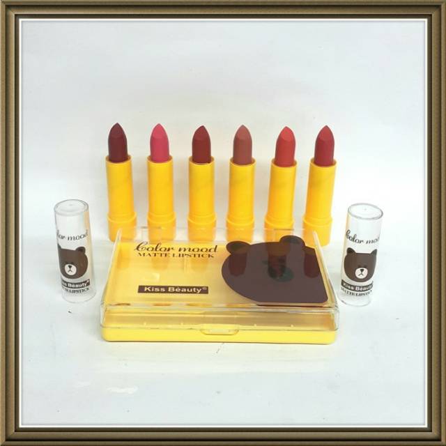 LIPSTICK PUTAR ISI 6 WOD WOD // LIPSTIK KEMASAN MICA