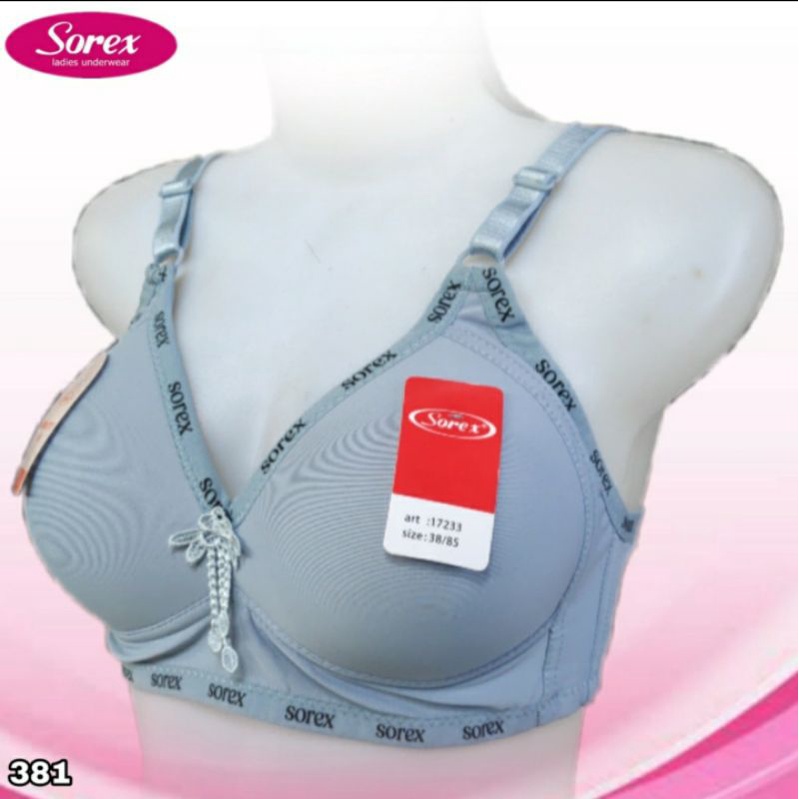 BH Sorex Casual Style Bra CUP Besar 42, 40, 38, 36 Tanpa Kawat Super Soft Busa tipis Cup Besar BH 17233