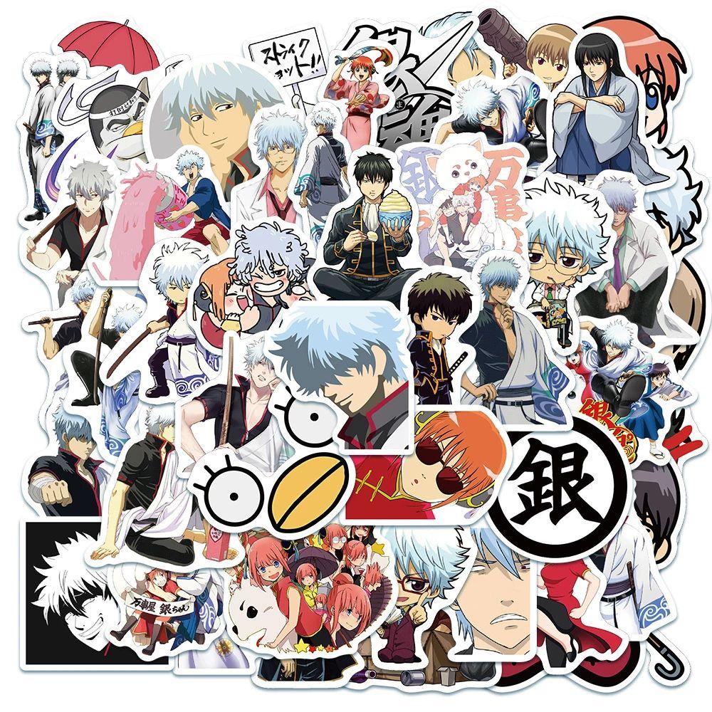 [Elegan] Gintama Stiker Hadiah Stiker Lucu Dekorasi Stiker Motor Stiker Perekat Diri Alat Tulis Stiker Kartun Skateboard Stiker Graffiti Stiker