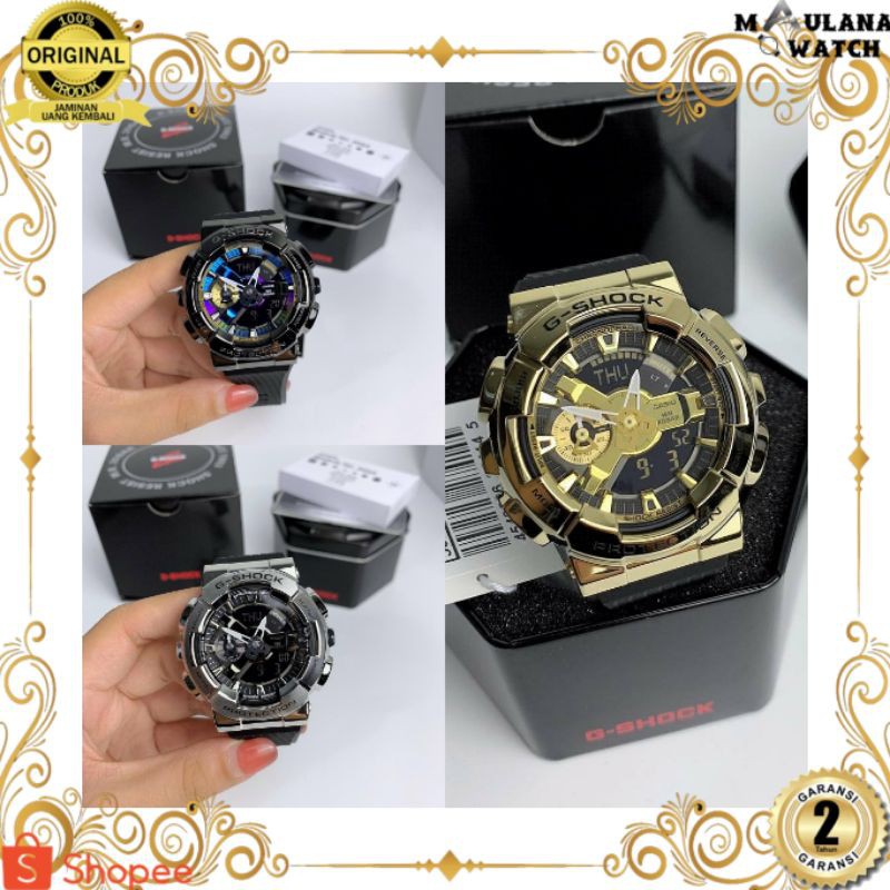 JAM TANGAN PRIA WANITA | RANTAI | KULIT | KARET | MURAH | PRIA CASIO G-SHOCK GM110 B MINERAL GLASS O