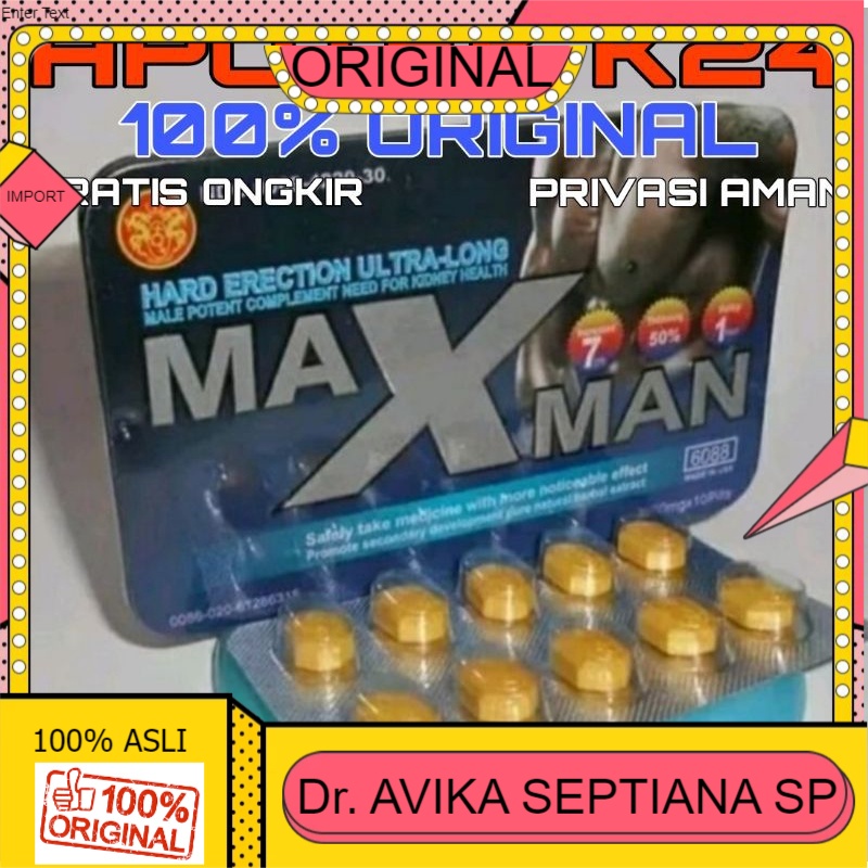 100% ASLI MAXMAN ASLI OBAT KUAT TAHAN LAMA ORIGINAL IMPORT-BERKUALITAS