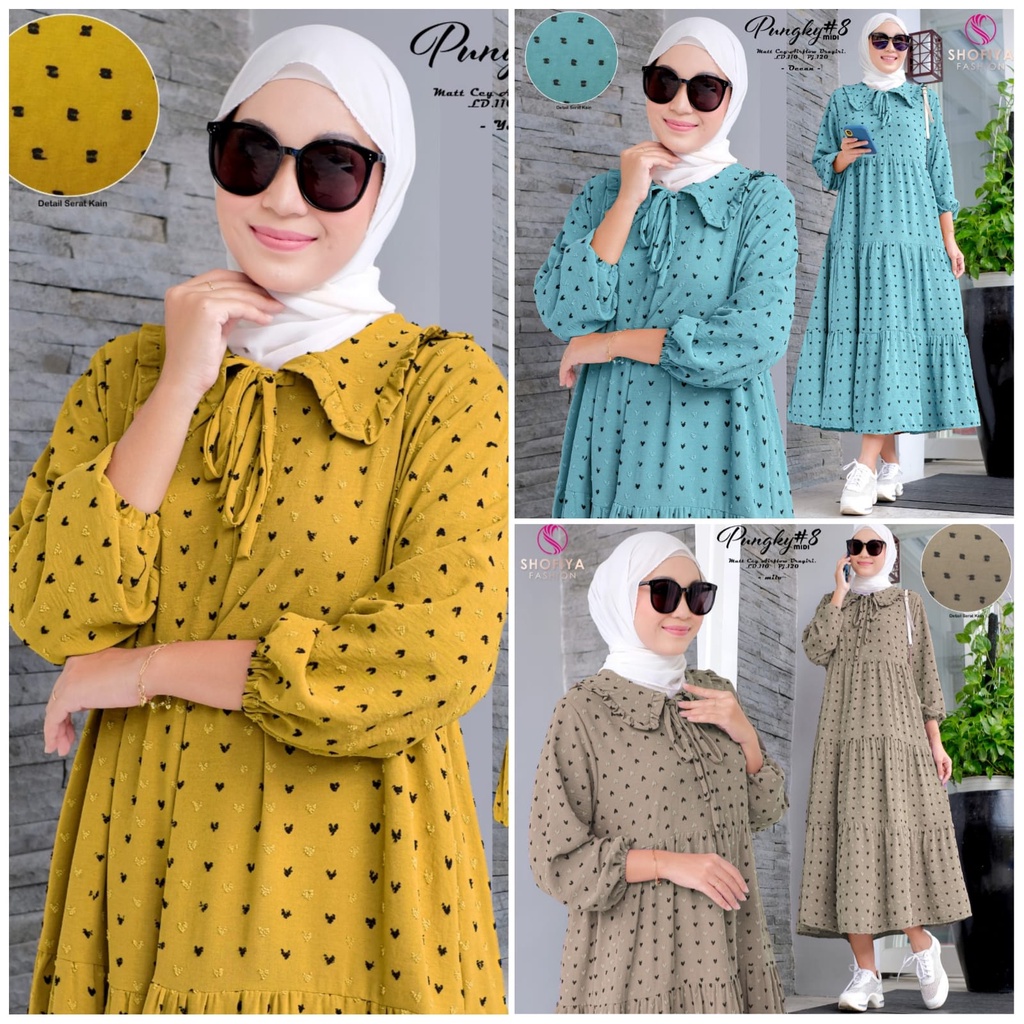 PUNGKY MIDI DRESS BY SHOFIYA / MIDI DRESS MURAH