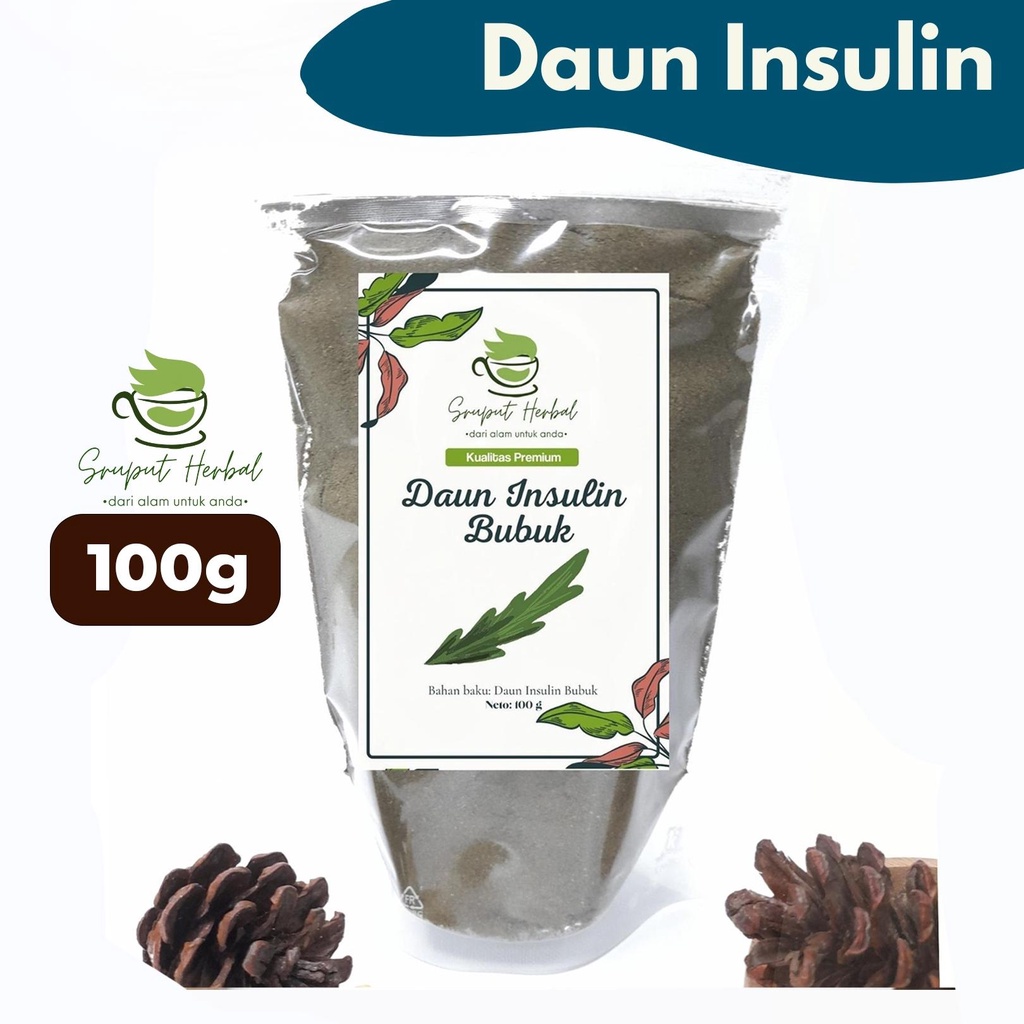 100gr Daun Insulin Bubuk Murni 100% Premium Berkualitas Sruput Herbal