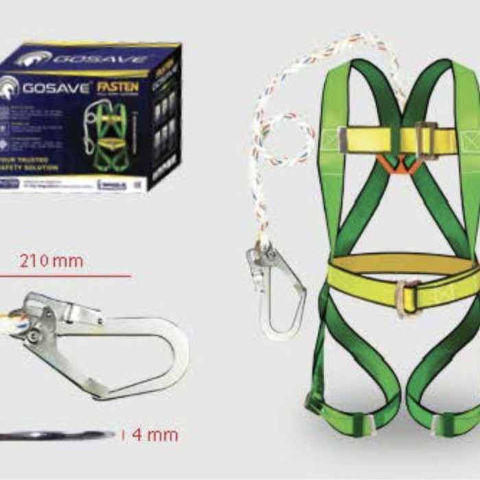 FULL BODY HARNESS SINGLE BIG HOOK FASTEN GOSAVE WITH WEBBING PAD