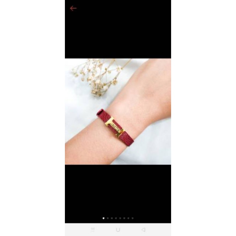 Gelang Gesper H Emas Asli