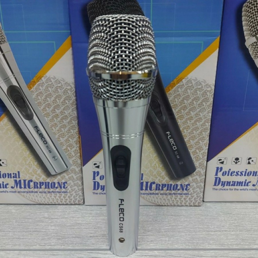 Promo Terbaru!!! Mic Karaoke Fleco SC 68/Fleco Dynamic Microphone SC-68/Microphone Wireless Profesional Fleco SC-68