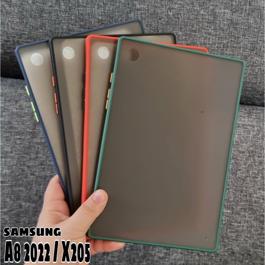 Casing Case Samsung Tab A8 10.5" SM-X200 X205 Folio Cover Aero Matte List Color Sarung Tablet