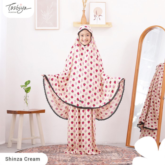 

MUKENA TAZBIYA KIDS SHINZA SERIES ALLSIZE - CREAM
