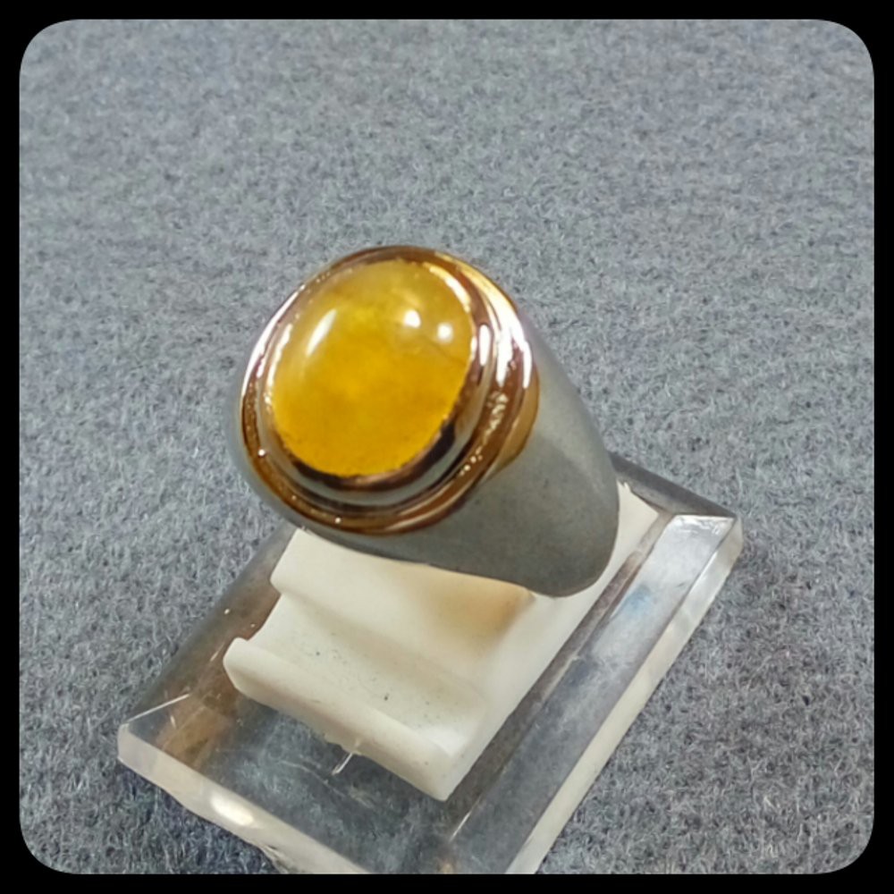 CINCIN NATURAL YELLOW SHAPPIRE MINIMALIS ASLI NATURAL