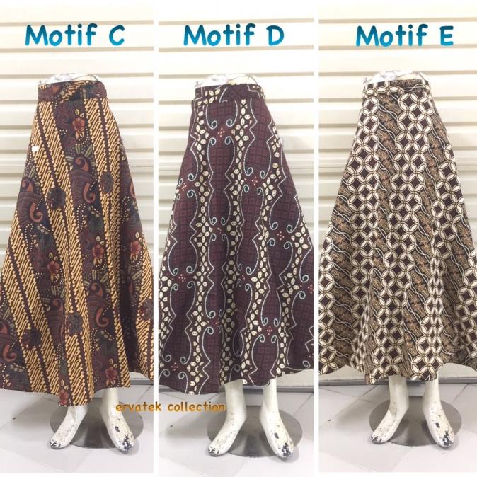 Rok Lilit Klok / Payung Motif Batik RLK01 Maxi Skirt Bawahan Wanita