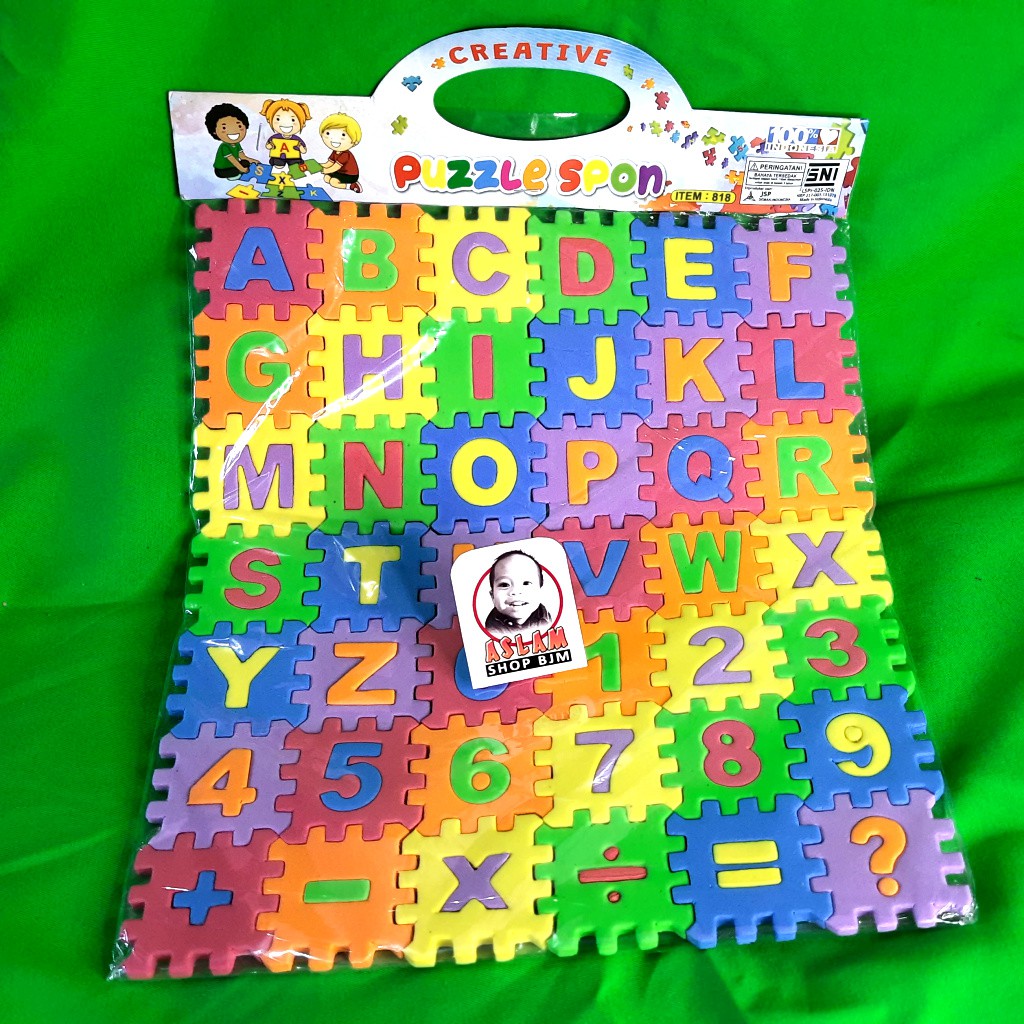 Mini Spon Puzzle Alphabet (Huruf Angka)