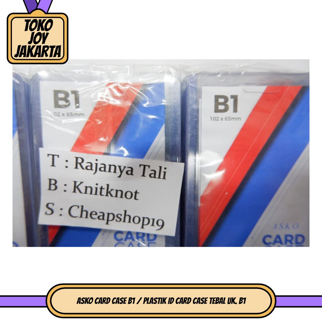 

ASKO Card Case B1 / Plastik ID Card Case Tebal Uk. B1