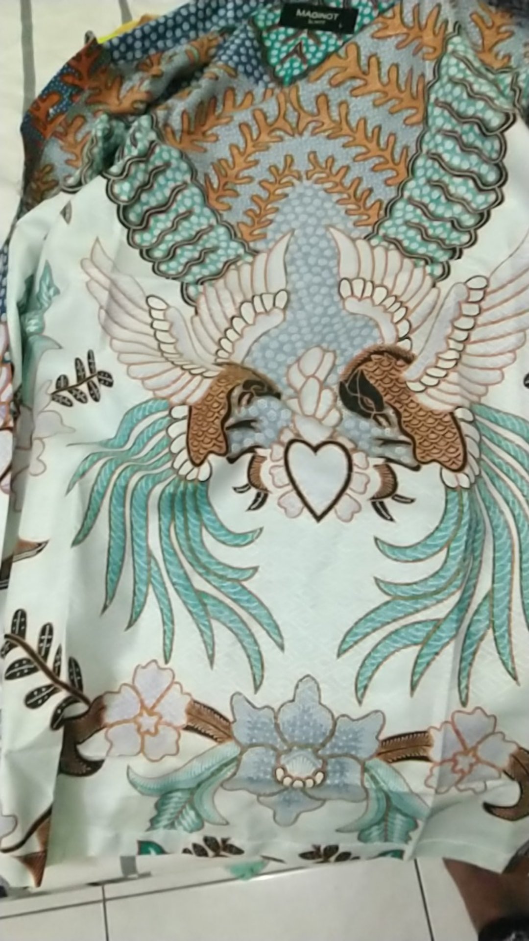 Maginot Kemeja Batik 2.0 Suma-ls Motif Timbul Lengan Panjang Pria + Free Masker