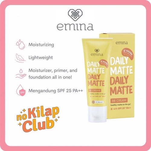 `ღ´ PHINKL `ღ´ Emina daily matte series bb cream,compact,loose powder makeup remaja cocok untuk kulit berjerawat sensitif berminyak