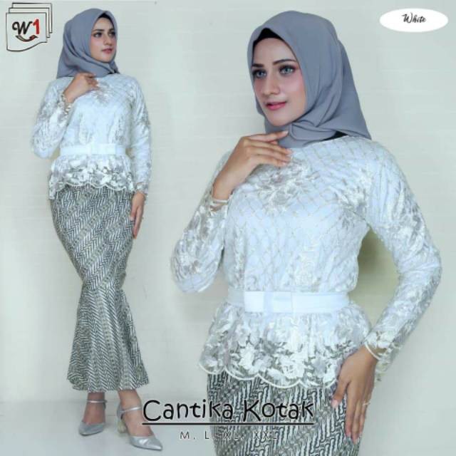 Kembali hadir / kebaya cantika kotak - kebaya modern terbaru - set kebaya tulle bordir import