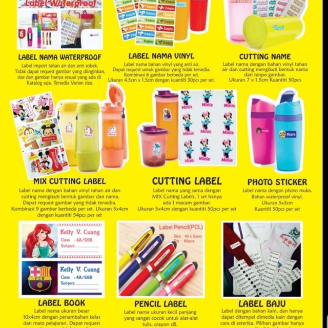 

Label Nama Waterproof size S,M,L,XL,XXL (PO)