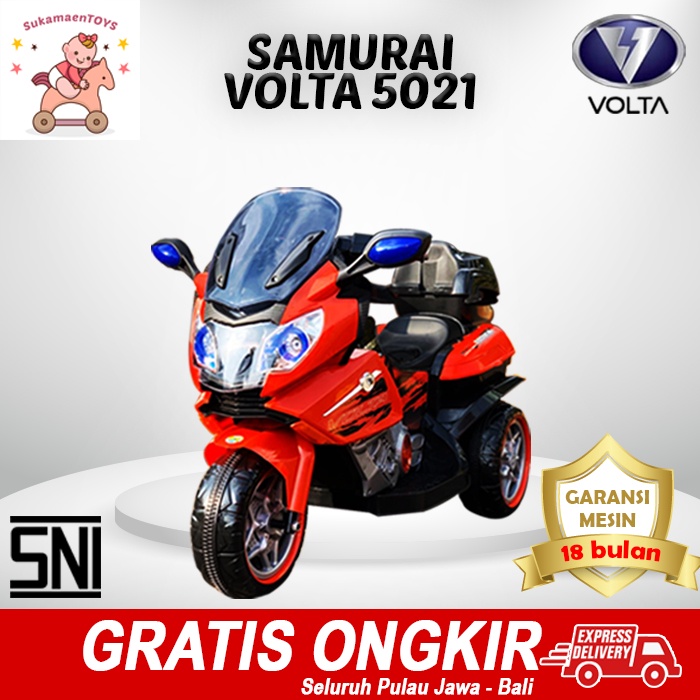 MAINAN MOTOR AKI ANAK VOLTA SAMURAI 5021 Merah - SHP TOYS