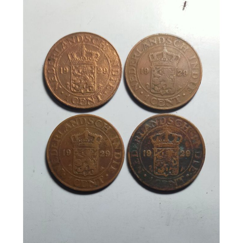 UANG KUNO / KOIN KUNO / KOIN BENGGOL 1 CENT NEDERLANDSCH INDIE TAHUN 1929