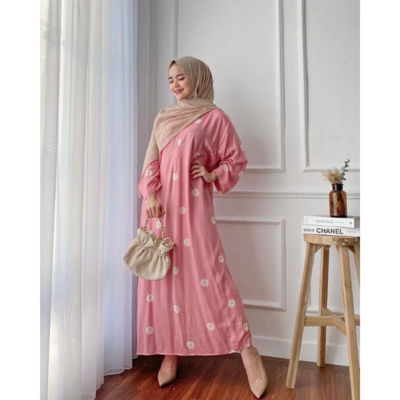 daster long lengan panjang LD 120 PB 130 bawah mata kaki, daster panjang viral kekinian, daster rayon busui terlaris ARBANI COLECTION-ORINA ( PITA SALUR )