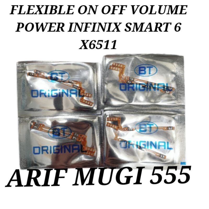 Flexible Flexible on off Volume Power infinix smart 6 X6511 Original