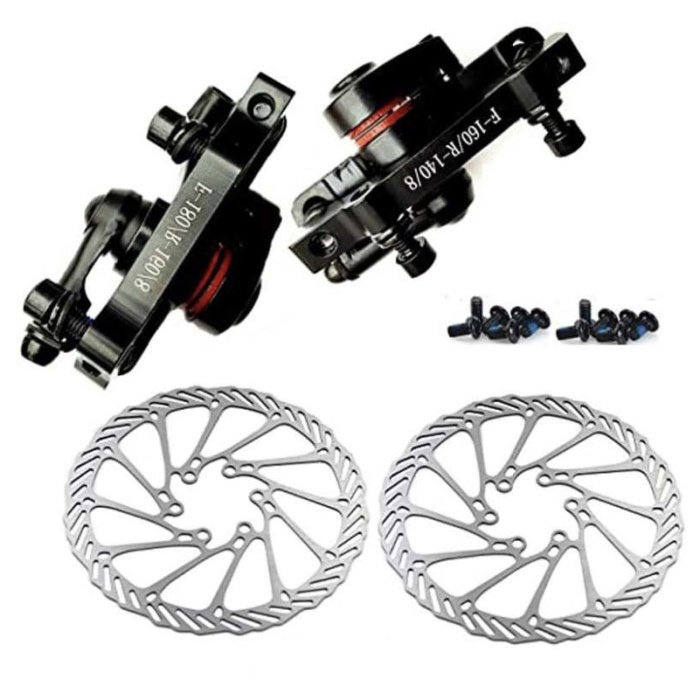 Bicycle Disc brake set Rem Cakram Sepeda Bolids BB8 dpn blkg 160