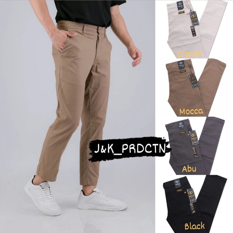 CHINOS PANTS TWILL STREET CELANA BAHAN PRIA KEKINIAN DAN FORMAL